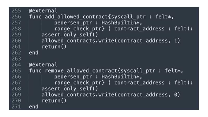 Visa’s coding method for Account Abstraction on StarkNet.